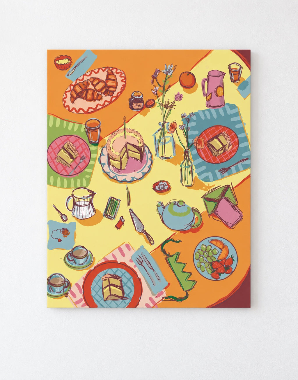 Table Study Art Print - Cake for Breakfast