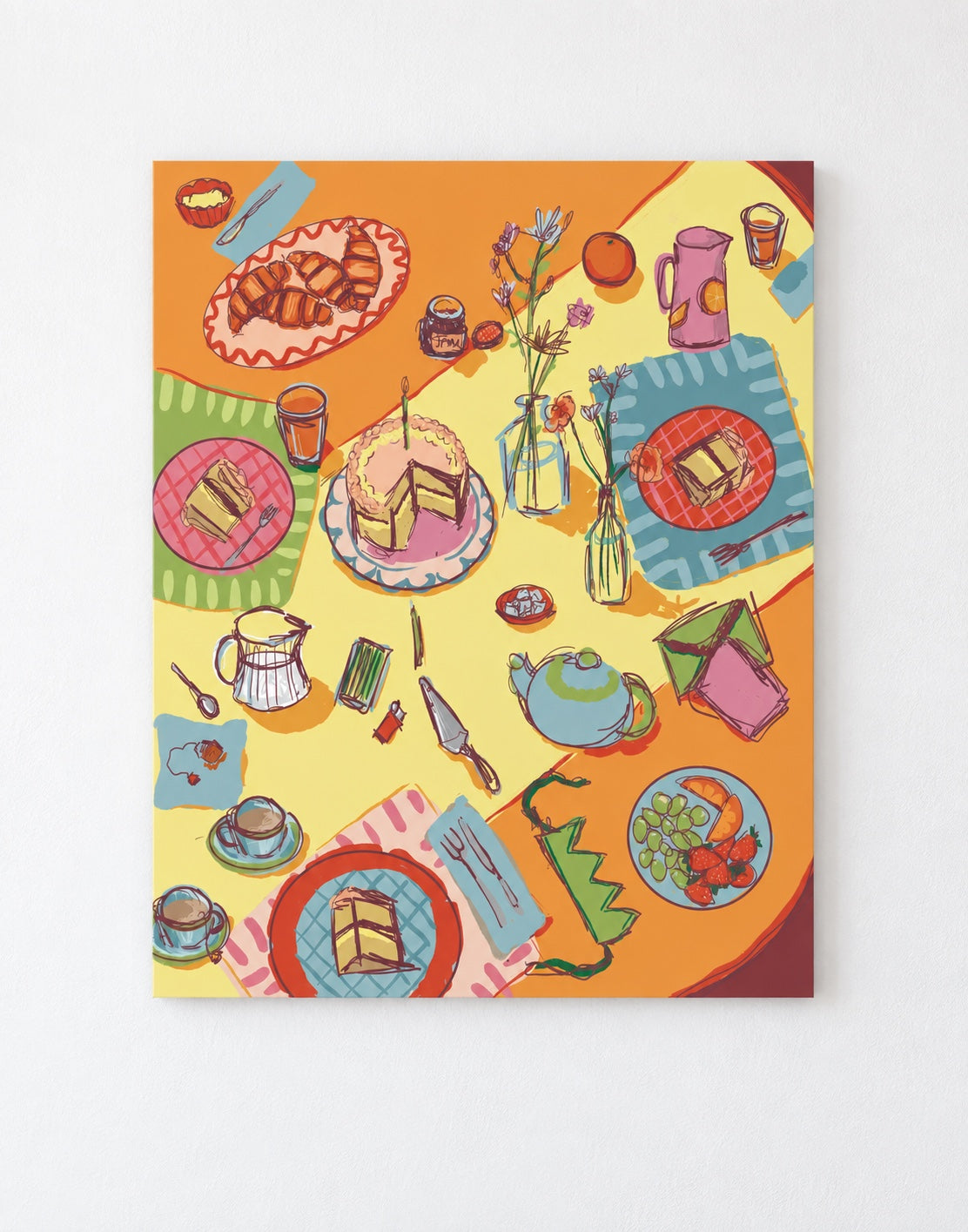 Table Study Art Print - Cake for Breakfast