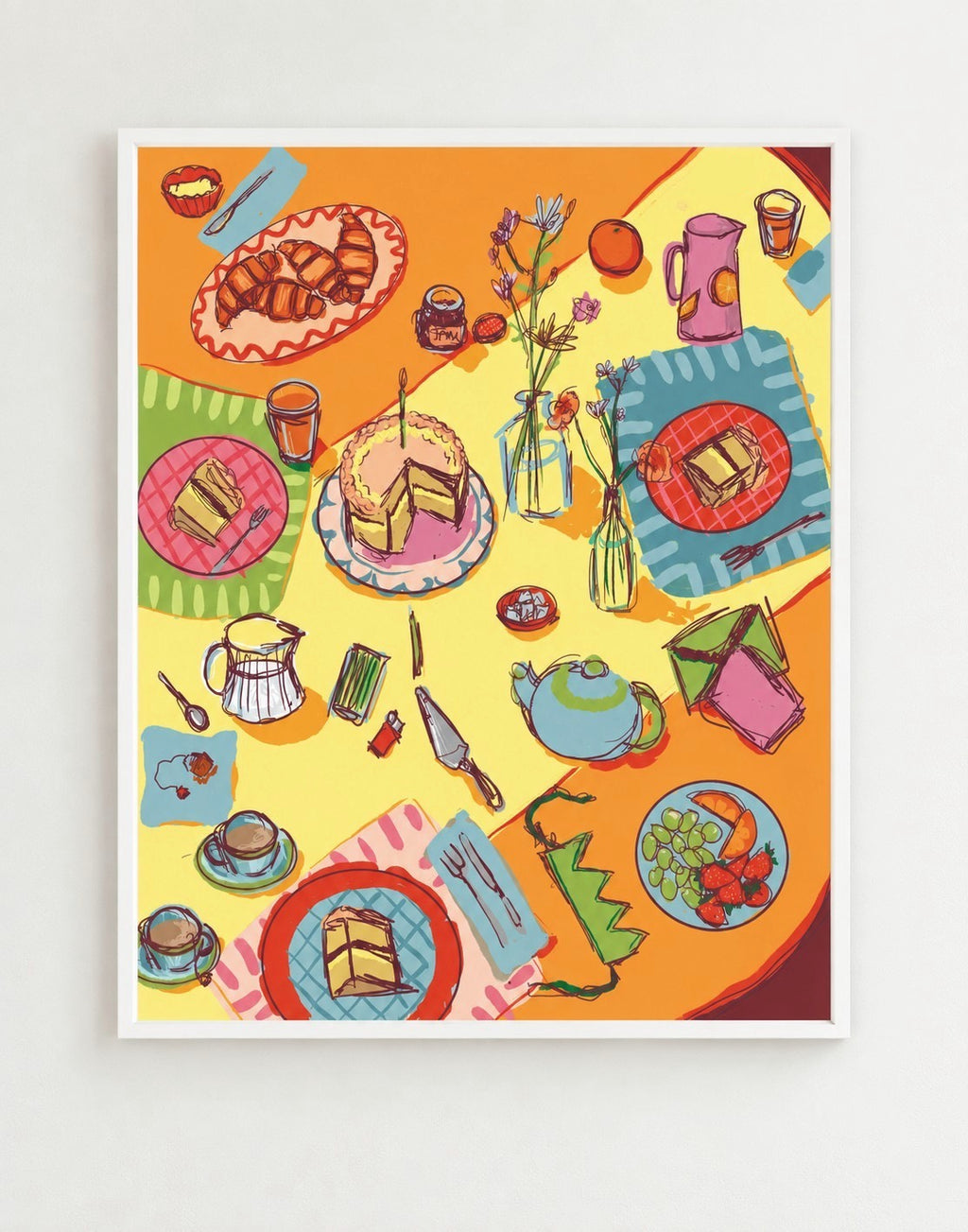Table Study Art Print - Cake for Breakfast